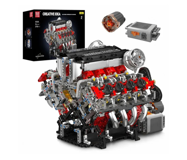 Mould King Klocki konstrukcyjne Silnik V8 F488 z napędem 2718 el. - 1551599 - zdjęcie